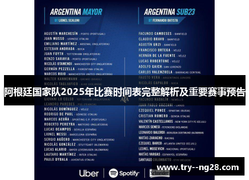 阿根廷国家队2025年比赛时间表完整解析及重要赛事预告 阿根廷国家队2025年比赛时间表完整解析及重要赛事预告